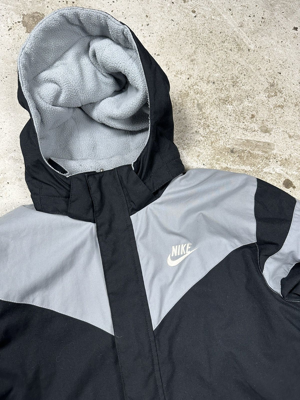 Nike ‼️ Vintage y2k Nike Reversible Sherpa Fleece Hooded Jacket Size US M / EU 48-50 / 2 - 7 Thumbnail