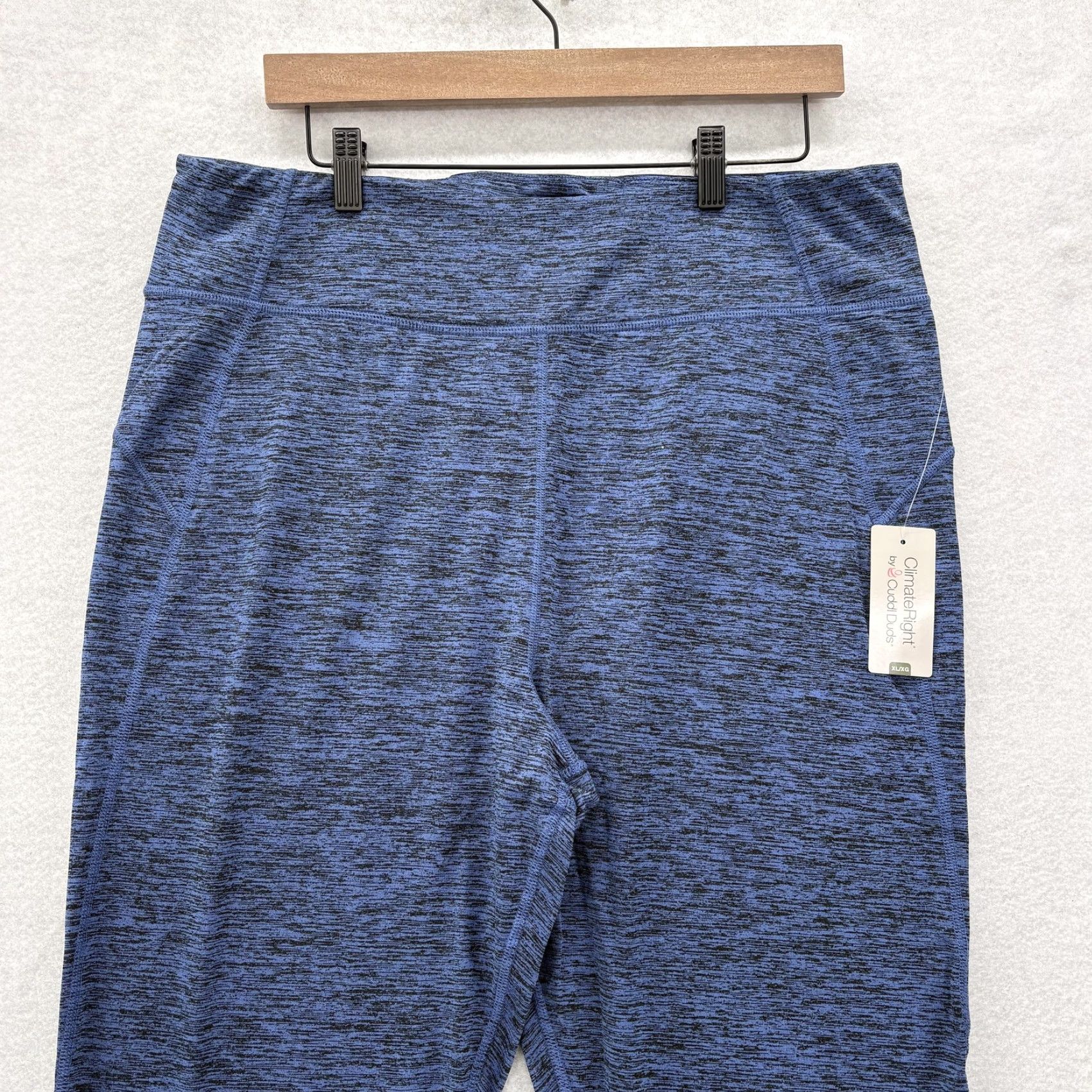 Vintage ClimateRight By Cuddl Duds Leggings Womens XL Blue Denim Microfleece Thermal Size 40" / US 18 - 2 Thumbnail