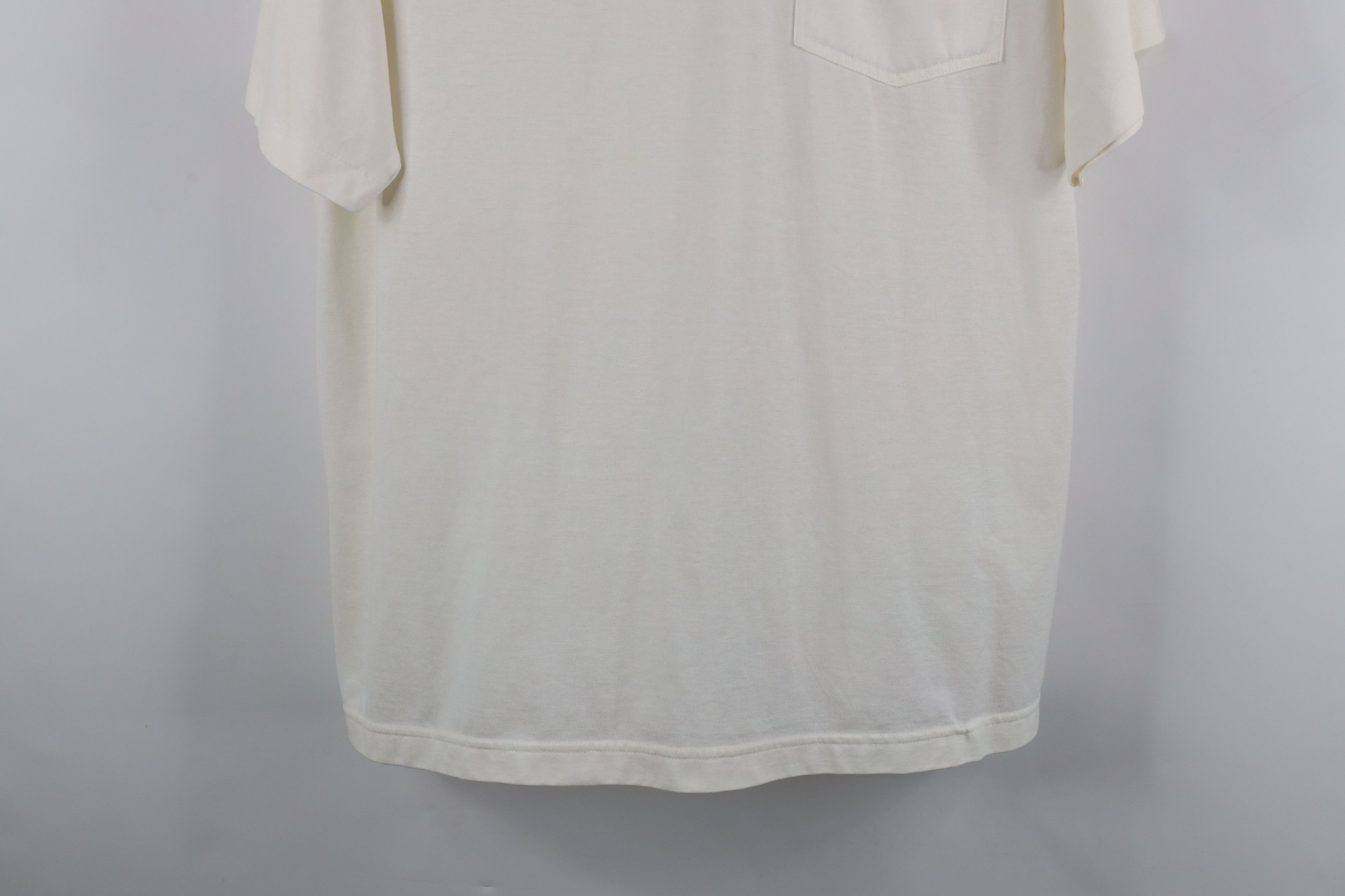 Vintage Vintage 90s Streetwear Collared Pocket Polo Shirt Cream Size US XL / EU 56 / 4 - 3 Thumbnail