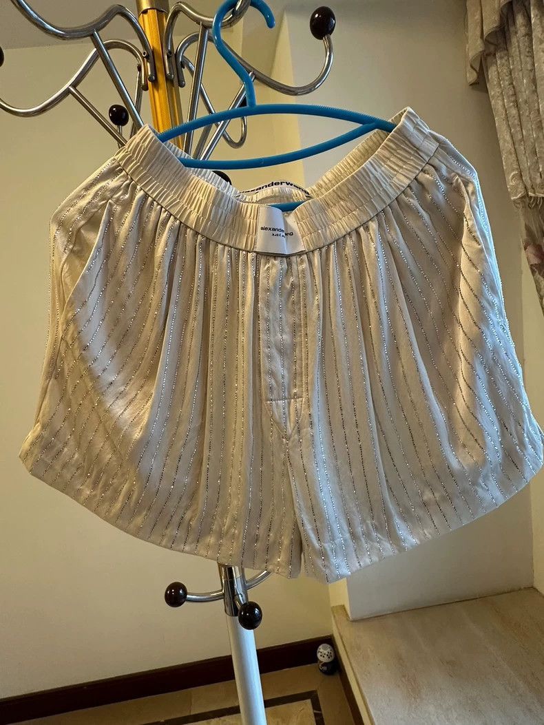 Alexander Wang Alexander Wang Rhinestone Silk Shorts- Size 24" / US 00 / IT 34 - 1 Thumbnail
