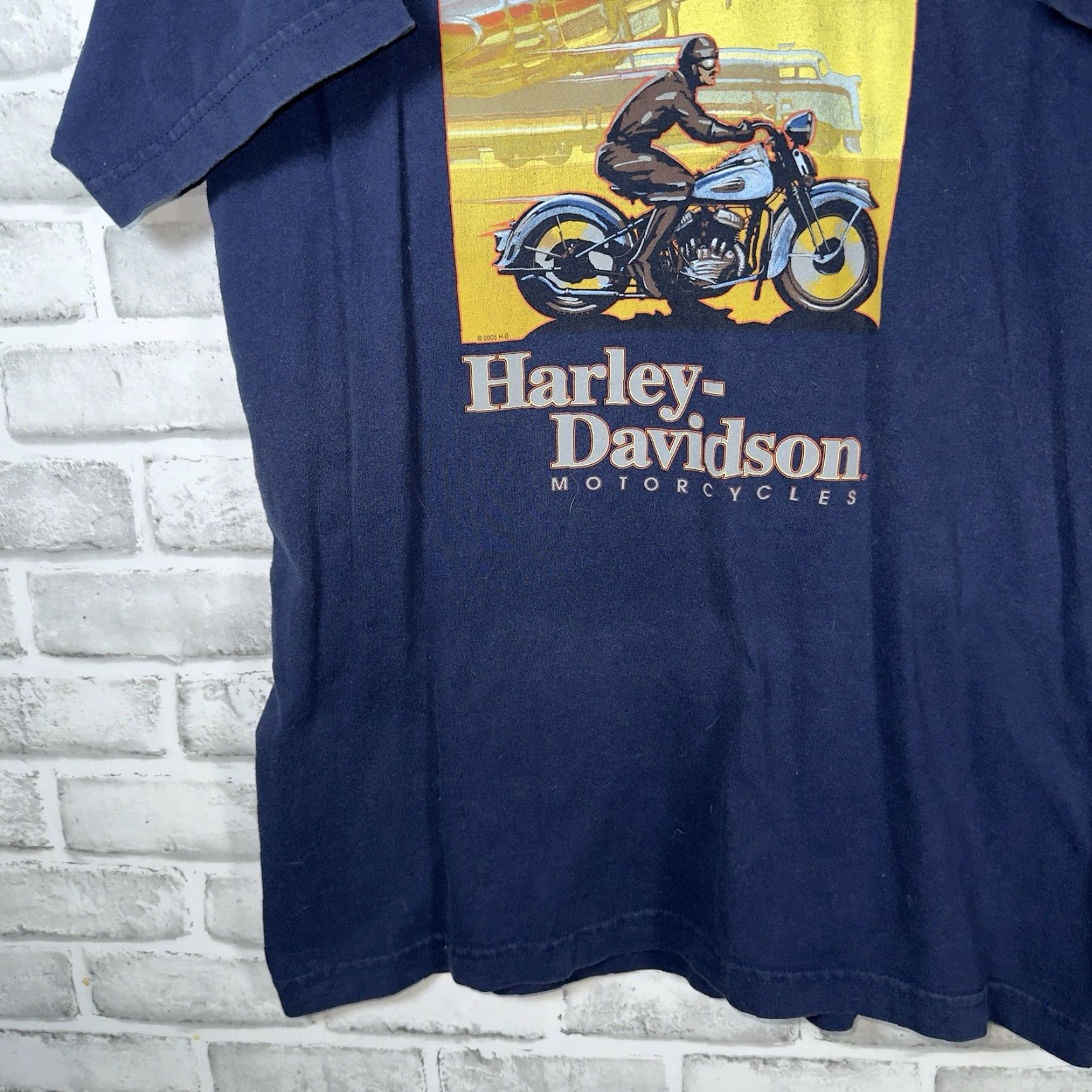 Harley Davidson Harley-Davidson Shirt Mens Size L Blue 100% Cotton Motorcycle Graphic Tee Mens Size US L / EU 52-54 / 3 - 3 Thumbnail