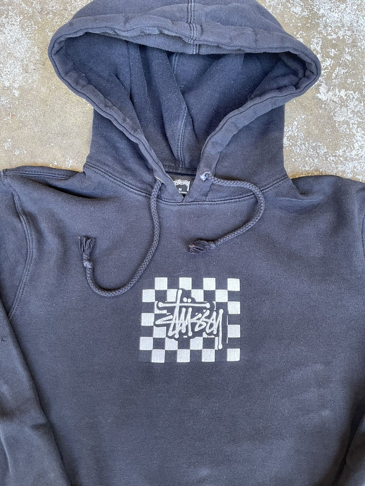 Stussy Stussy Checkerboard Logo Hoodie Size US M / EU 48-50 / 2 - 2 Thumbnail