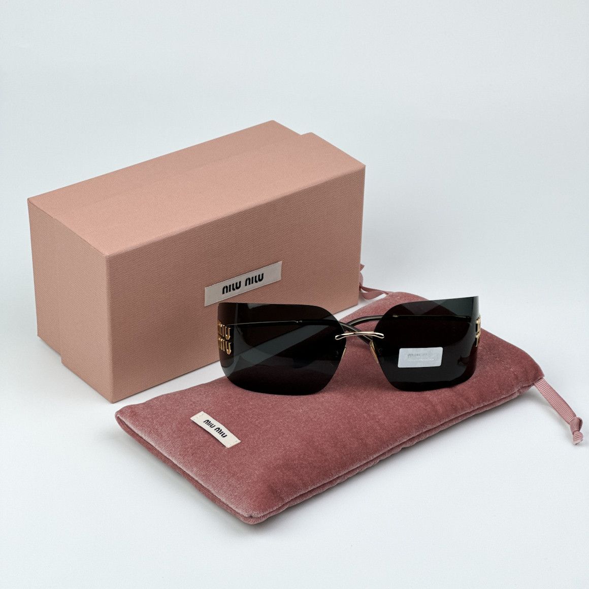 Miu Miu Miu Miu Women Sunglasses Wraparound MU54YS RUNWAY 5AK5S0 Size ONE SIZE - 2 Thumbnail