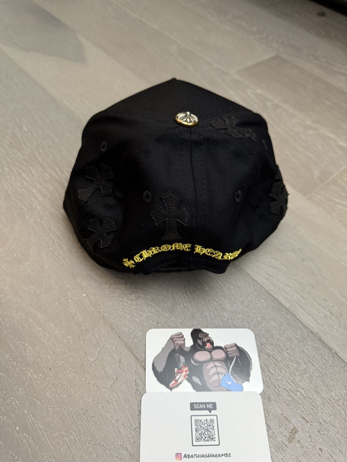 Chrome Hearts Chrome Hearts Cross Patch Hat Black Gold Size ONE SIZE - 5 Thumbnail