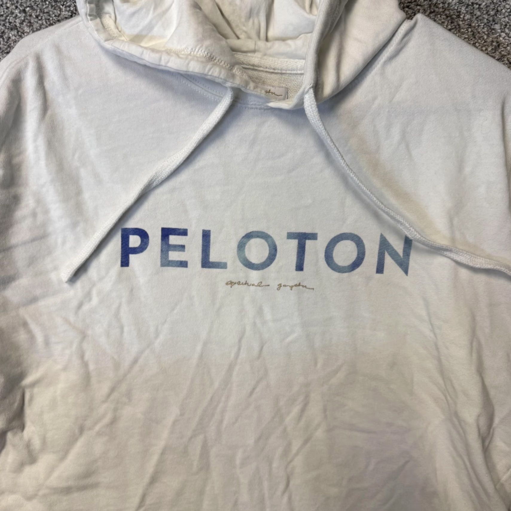 Spiritual Gangster SPIRITUAL GANGSTER Peloton Hoodie Womens M White Cropped Pullover Graphic Print Hooded 80% Cotton 20% Polyester S/S Size M / US 6-8 / IT 42-44 - 5 Thumbnail