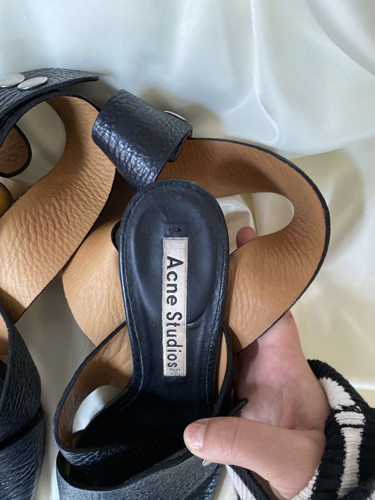 Acne Studios Vintage Acne Studios bamboo heel sandals Size US 8.5 / IT 38.5 - 6 Thumbnail