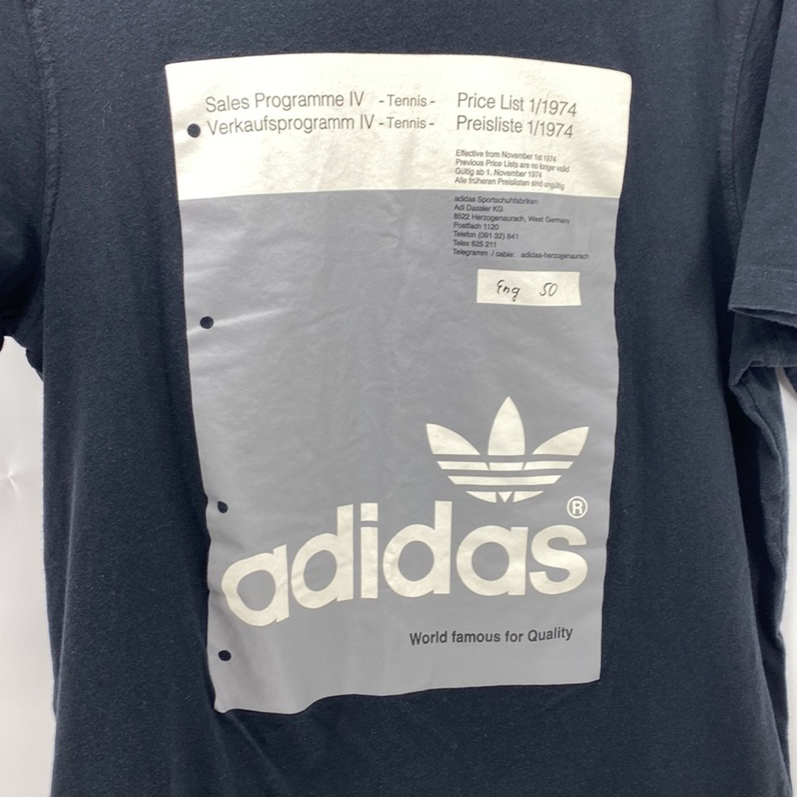 Adidas Adidas Pantone Short Sleeve Black retro athletic street sz L Size US L / EU 52-54 / 3 - 3 Thumbnail