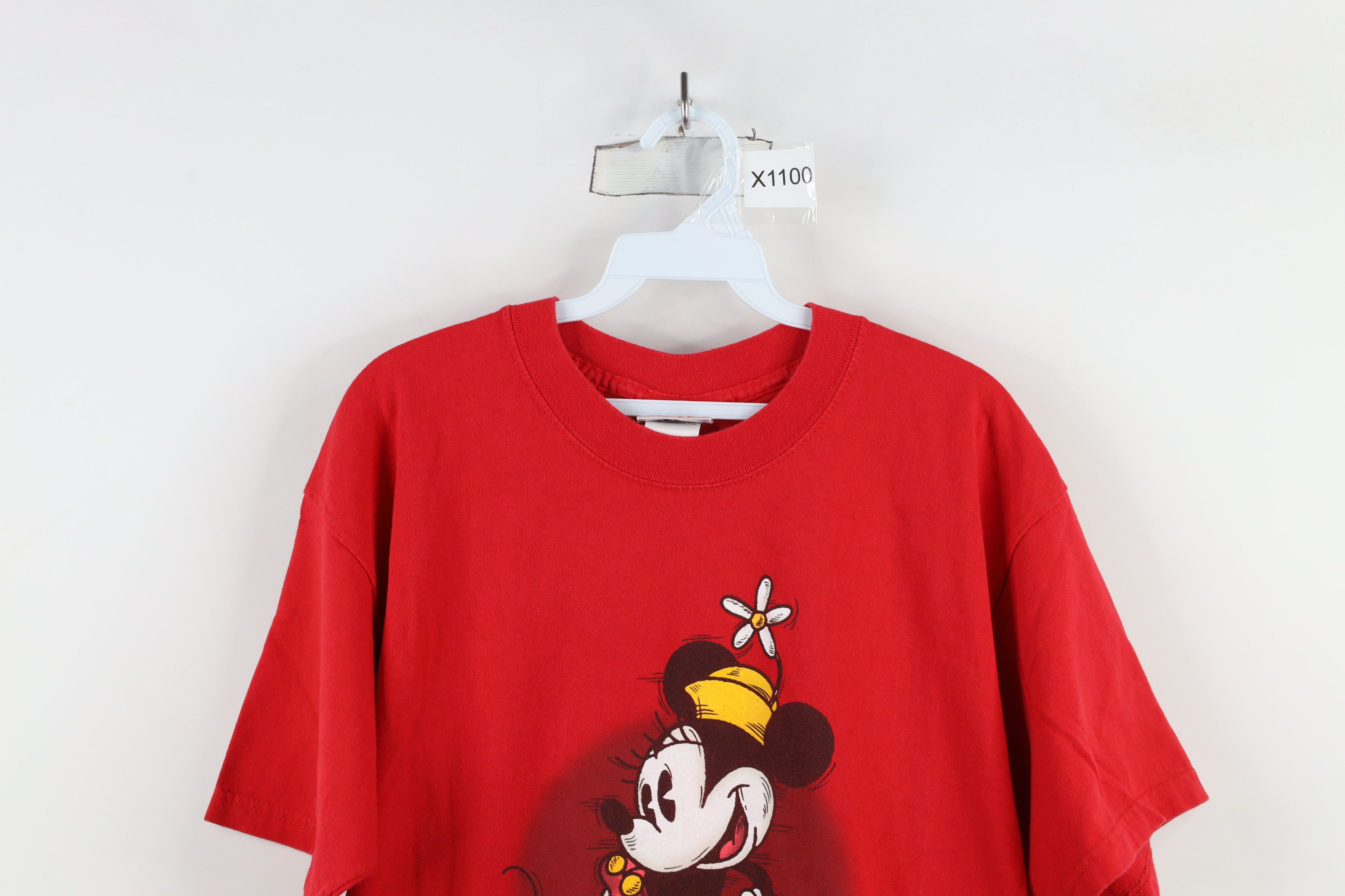 Disney × Vintage Vintage 90s Walt Disney World Spell Minnie Mouse T-Shirt Red Size M / US 6-8 / IT 42-44 - 2 Thumbnail
