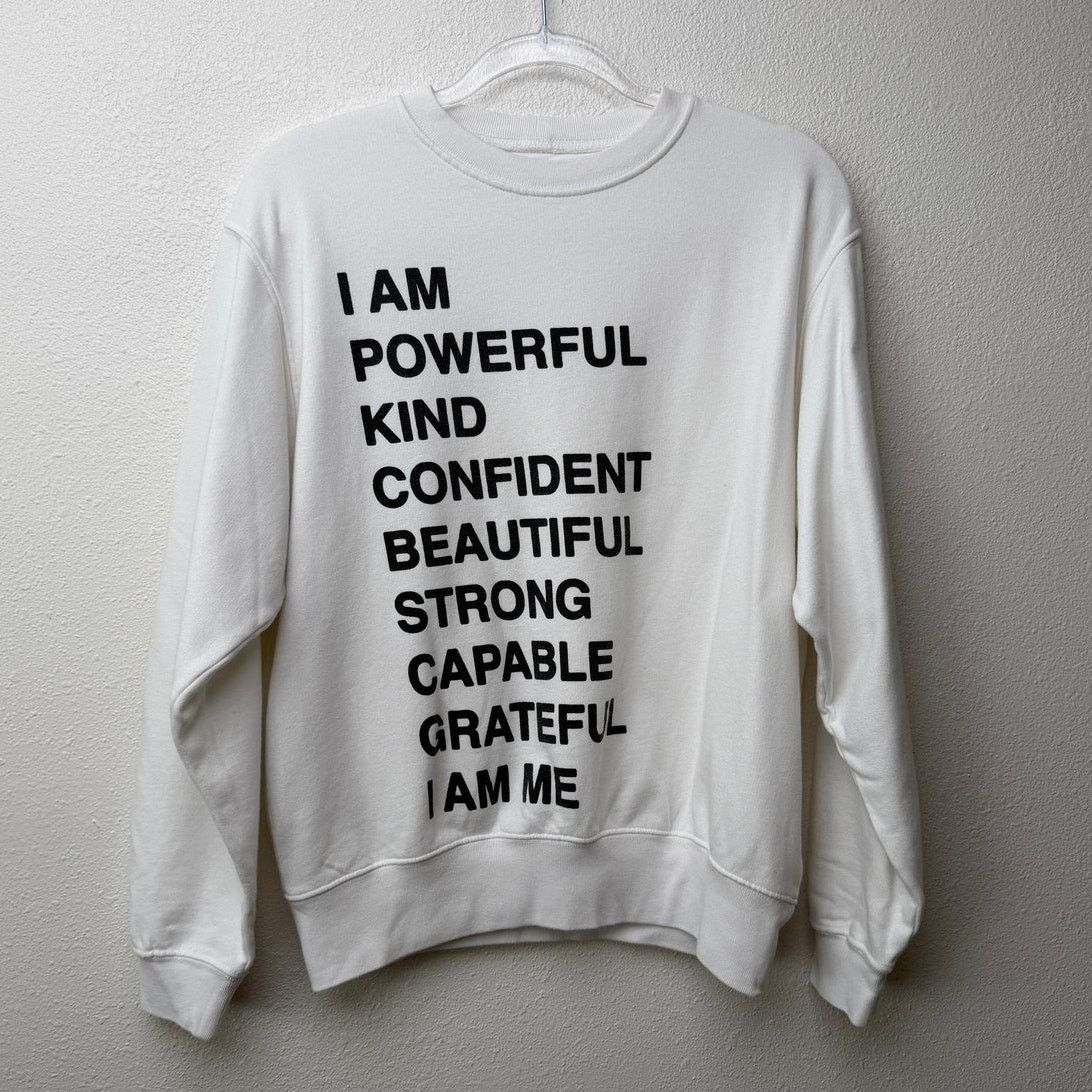 Anine Bing Anine Bing Graphic Sweatshirt I Am Powerful Crew Pullover XS Size XS / US 0-2 / IT 36-38 - 3 Thumbnail
