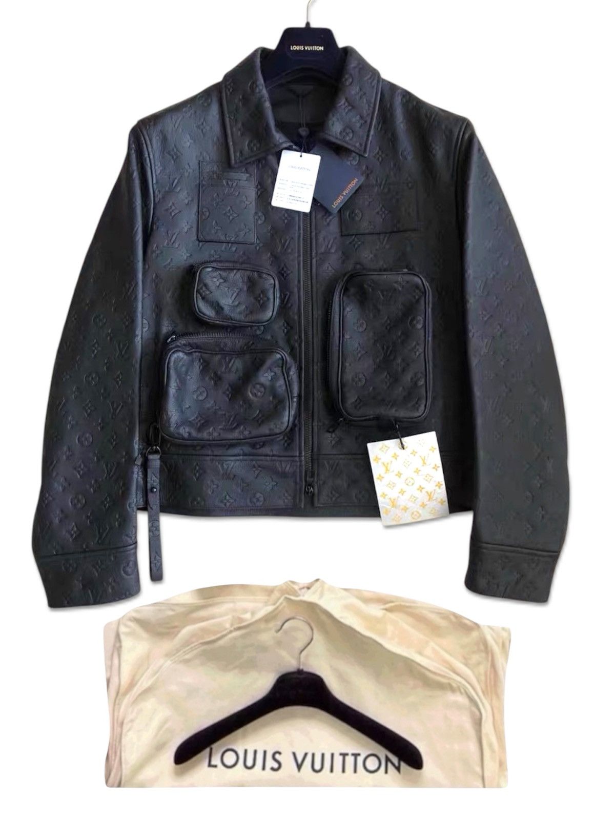 Louis Vuitton Louis Vuitton 52 Utility Leather Jacket Monogram Embossed Size US L / EU 52-54 / 3 - 1 Thumbnail