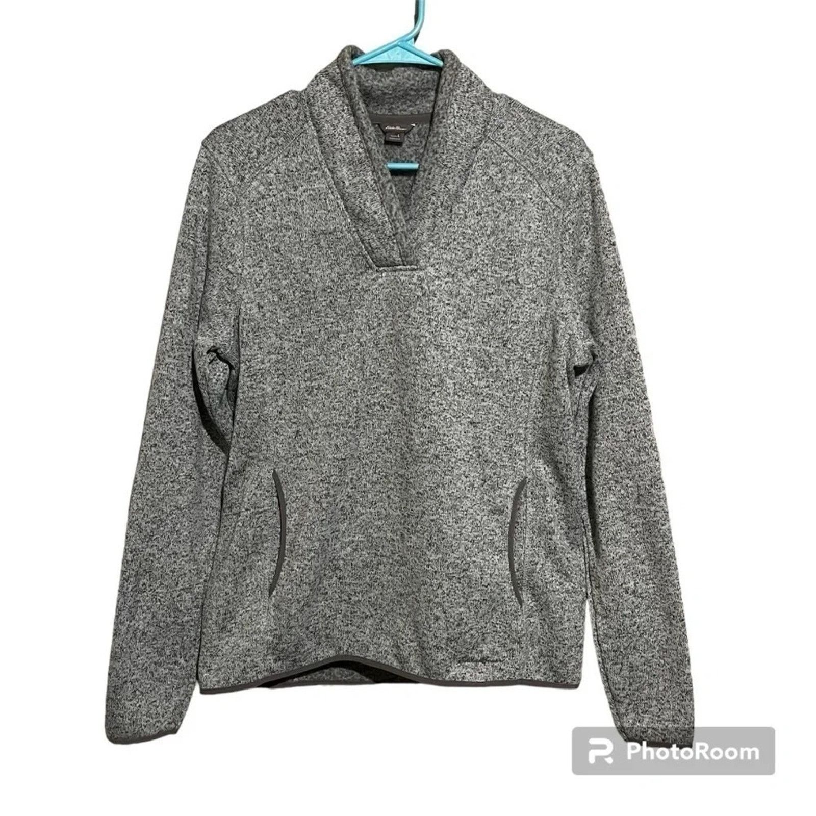 Eddie Bauer Eddie Bauer sz L Fleece Pullover Grey Blue Heather Size L / US 10 / IT 46 - 1 Thumbnail