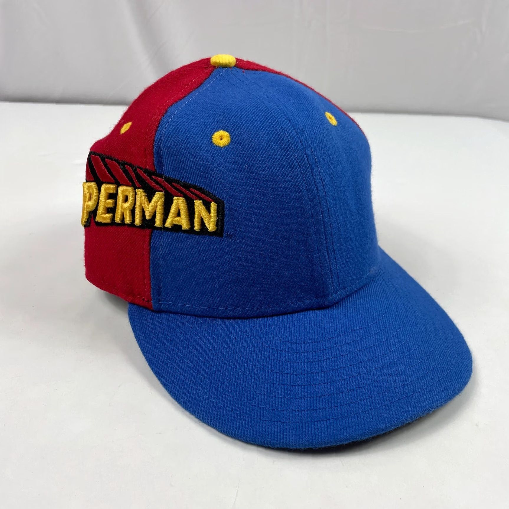 New Era New Era Superman Cap Fitted 7 3/8 Wool 59Fifty Blue Red Men Baseball Hat Cap - Logo Superhero Mens Size ONE SIZE - 2 Thumbnail