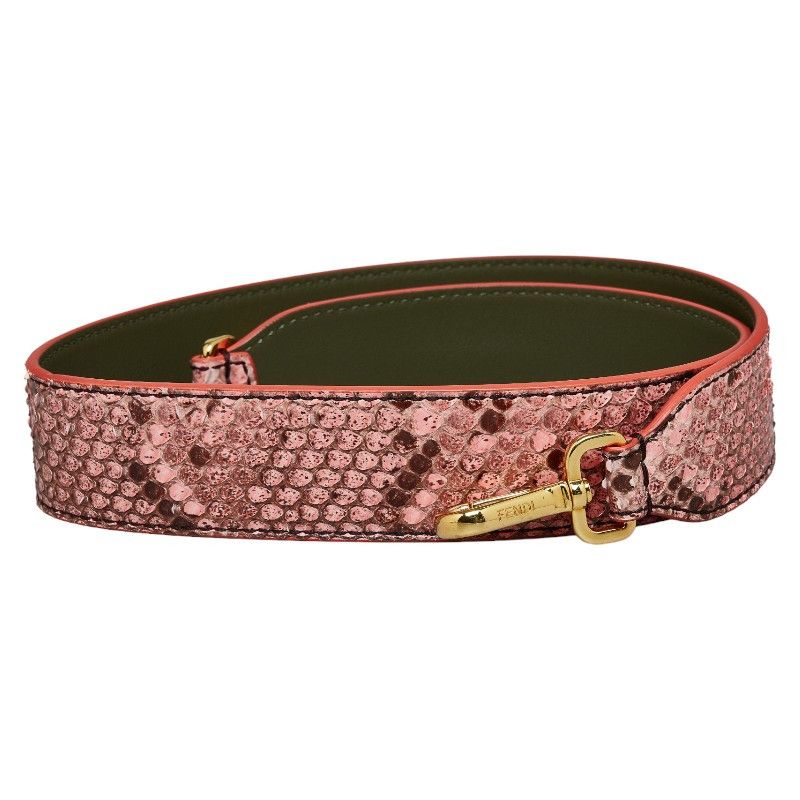 image of Fendi Leather Bag Strap in Red, Women's