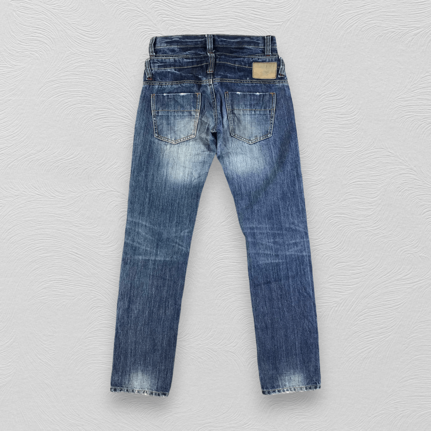 Japanese Brand Lucky Store Distressed Double Waist Jeans KJ1974 Size US 28 / EU 44 - 2 Thumbnail