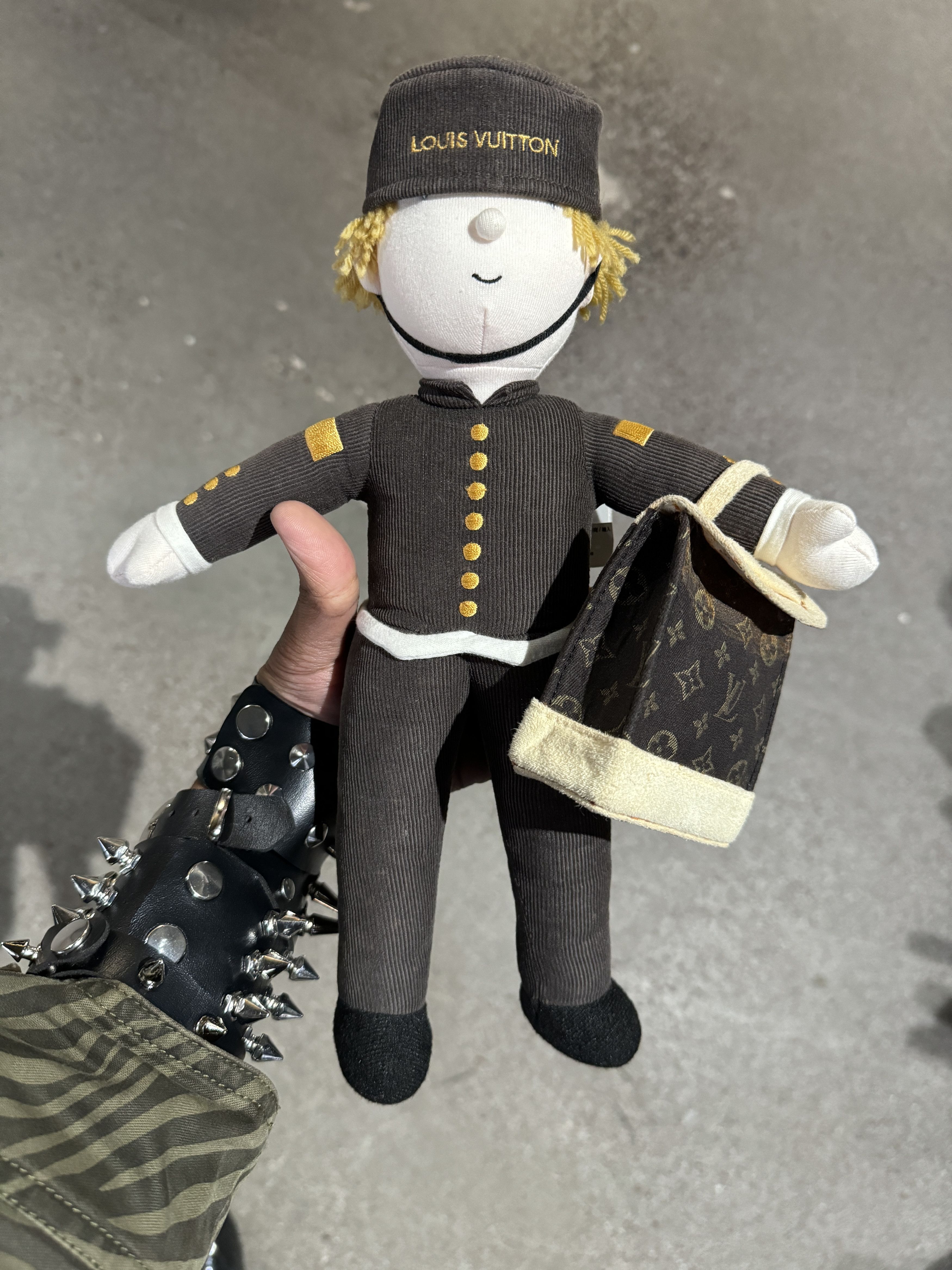image of Louis Vuitton Lv Bellhop Boy Plushie in White, Men's