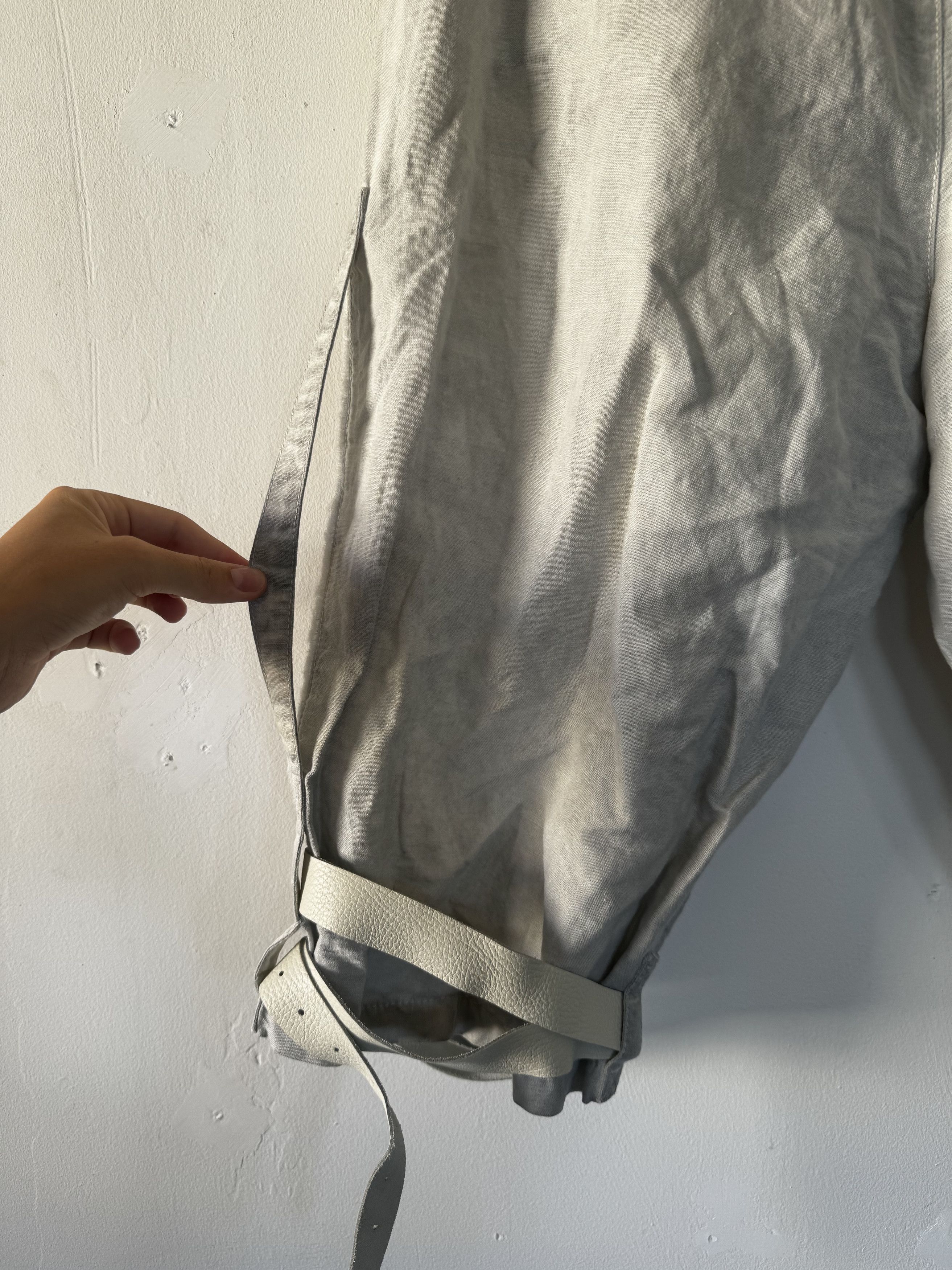 Mavranyma Bermuda grey hand dyed linen - UNIQUE PIECE Size US 32 / EU 48 - 10 Thumbnail