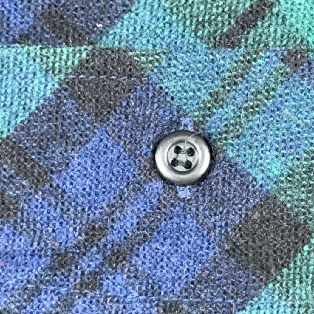 Sears VINTAGE Sears Roebuck Shirt Adult MEDIUM Blue Green Flannel Black Watch Wool 80s Size US M / EU 48-50 / 2 - 6 Thumbnail