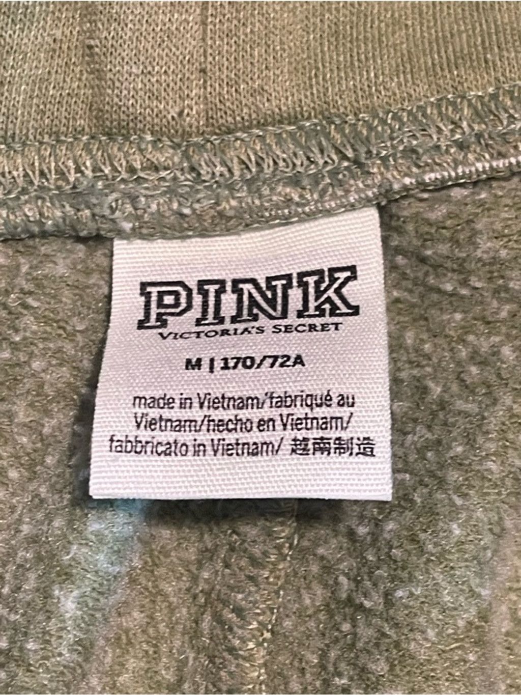 Victoria's Secret VS PINK Sage Green Cargo Joggers Utility Sweatpants Size M Size 29" - 6 Thumbnail