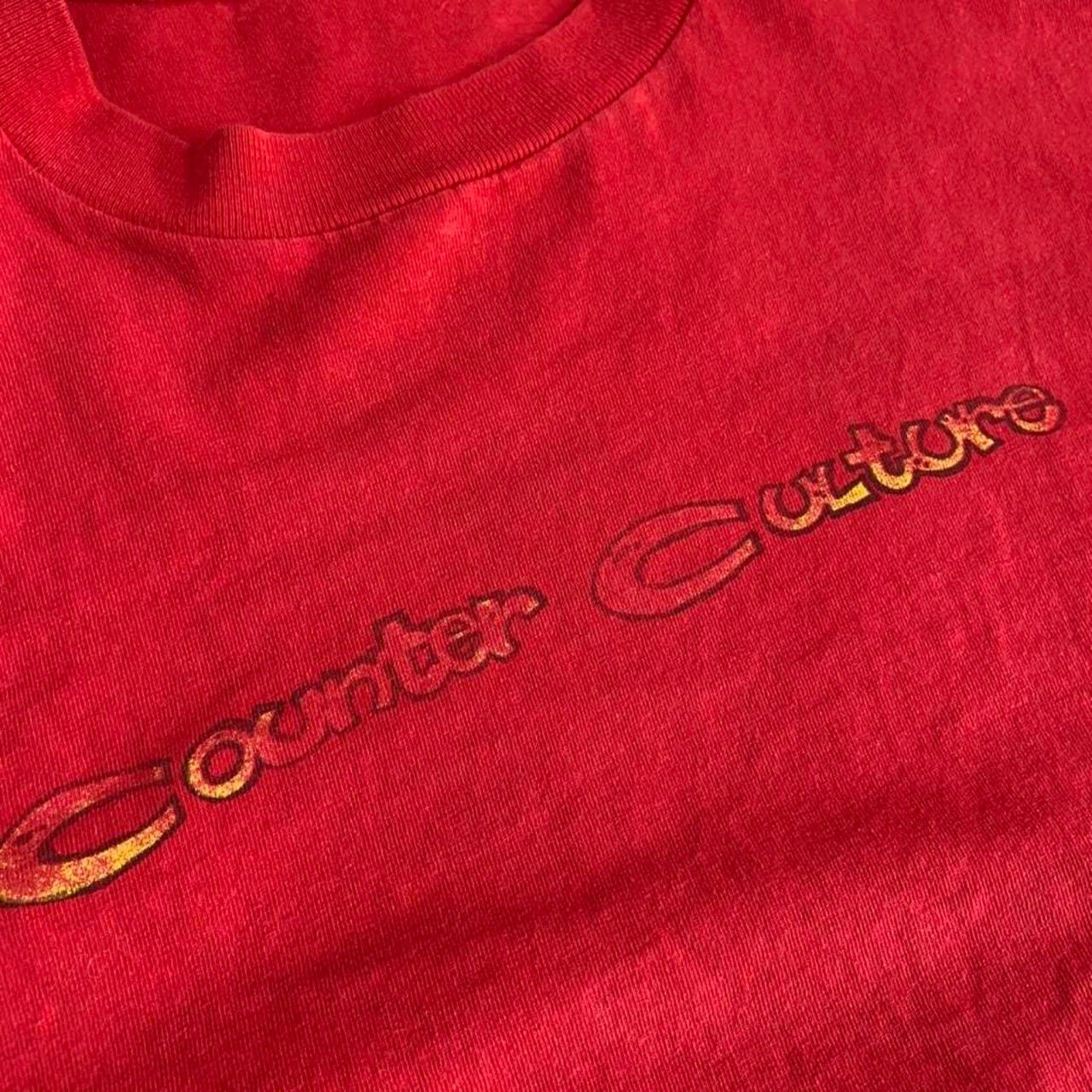 Vintage 90s red counter culture tee Size US L / EU 52-54 / 3 - 3 Thumbnail