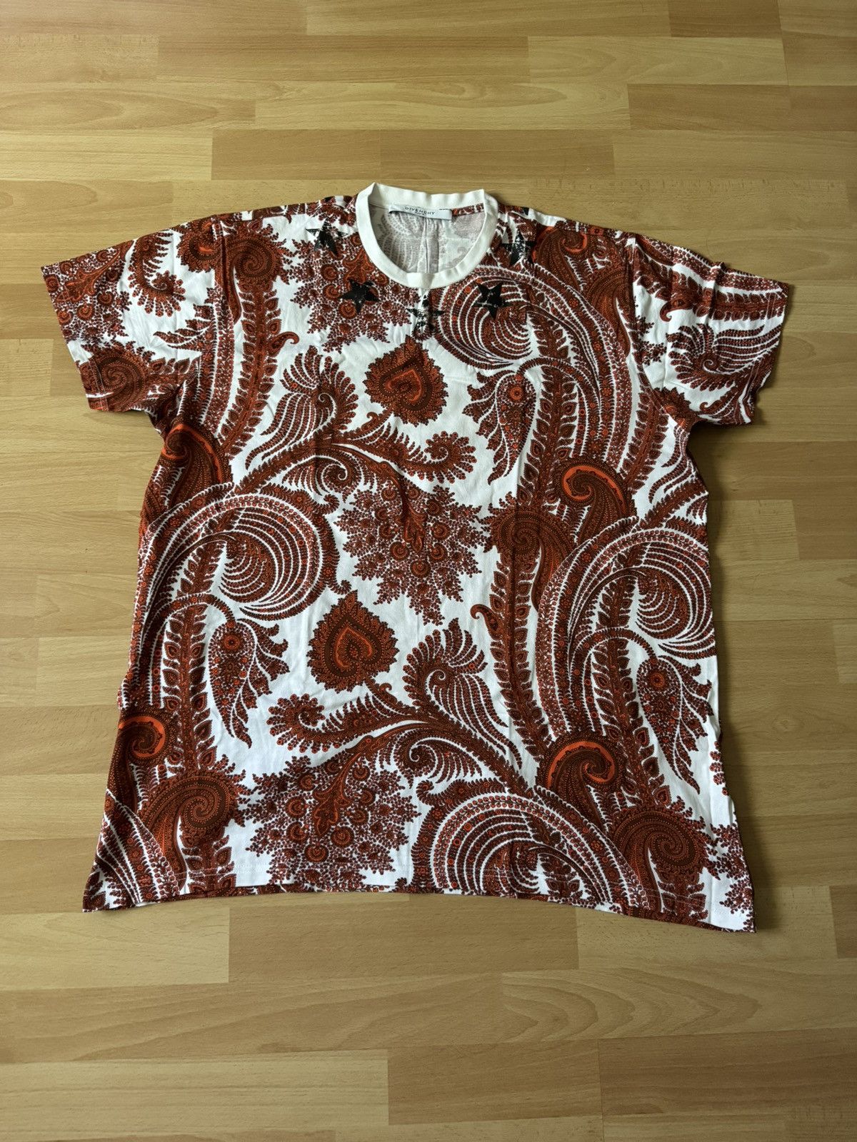 SS/15 Givenchy Paisley Star Tshirt white