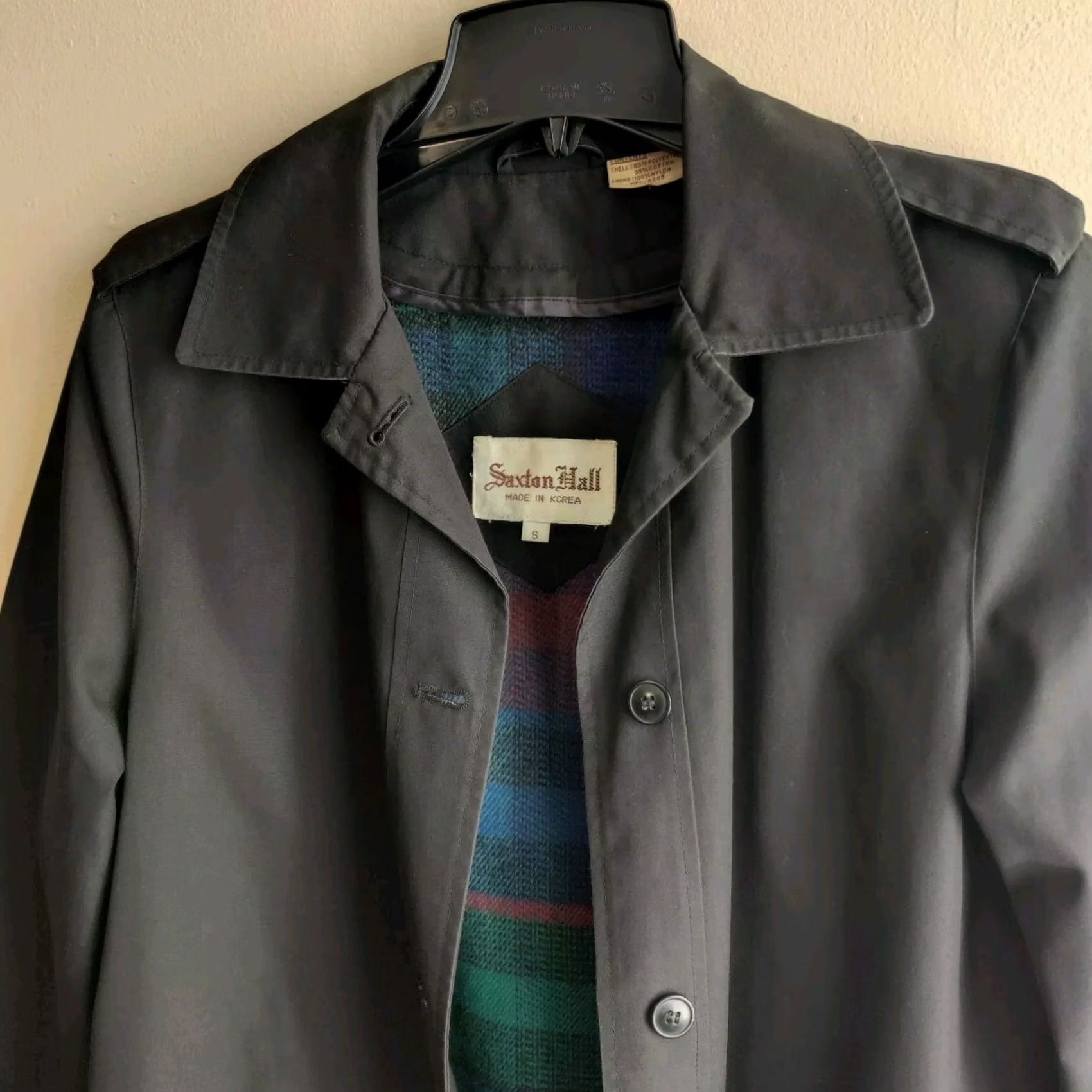 Vintage VINTAGE Saxton Hall Coat Women's S Black Long Jacket Flannel Lined 1980s Tailored | Coat | Womens | Black | 1980s Size S / US 4 / IT 40 - 2 Thumbnail