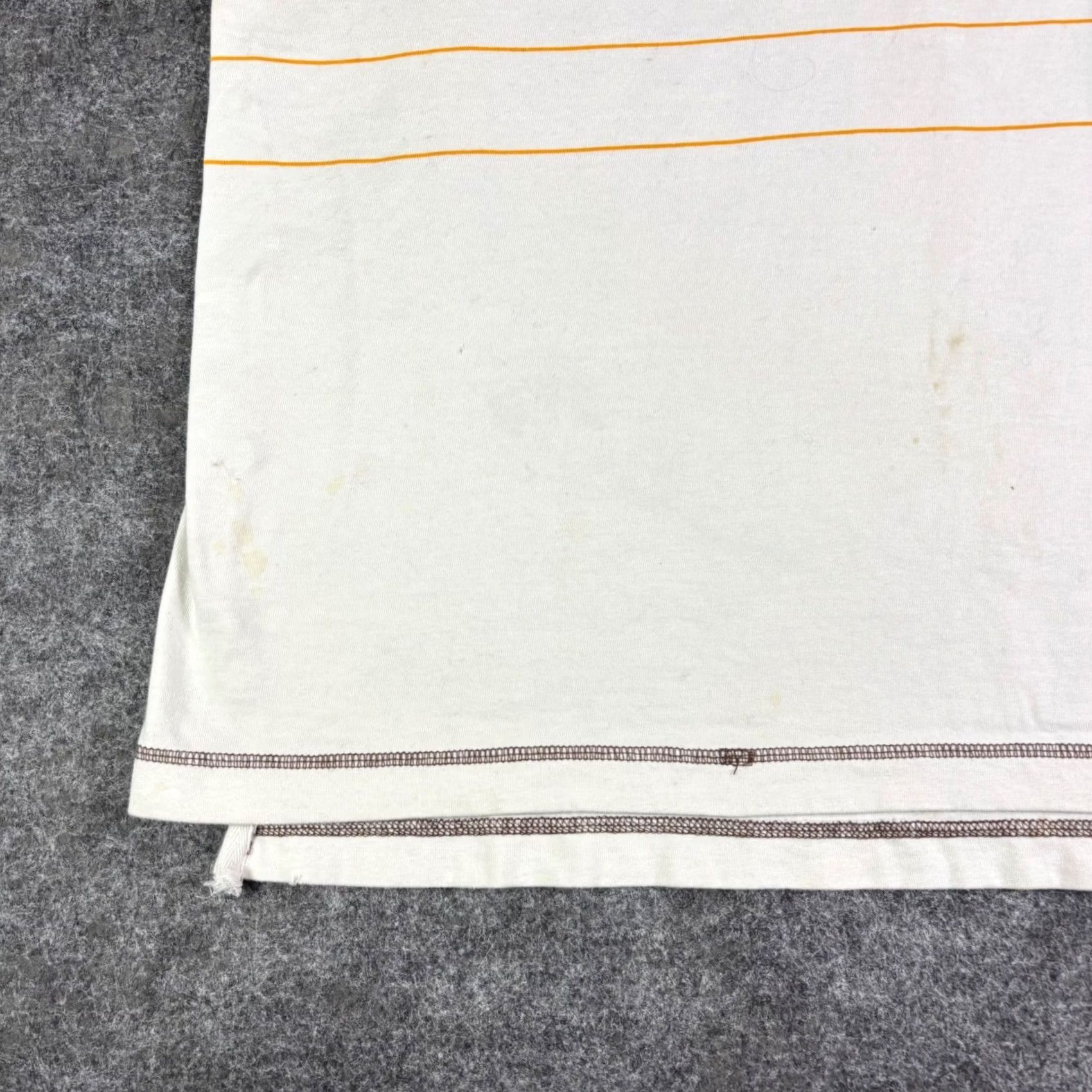 Vintage Godbody Denimtechnology Polo Shirt XL Brown Yellow Geometric Striped Cotton Mens Size US XL / EU 56 / 4 - 7 Thumbnail