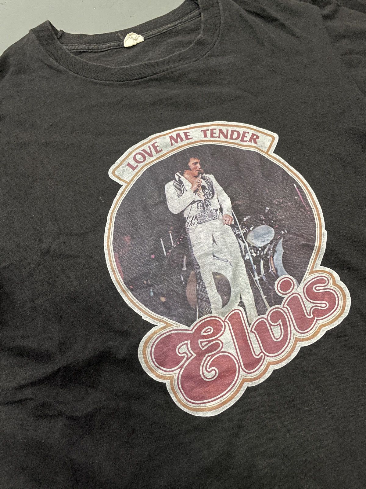 Band Tees × Vintage RARE Vintage 70s Elvis Presley “LOVE ME TENDER” Iron-On Tees Size US S / EU 44-46 / 1 - 2 Thumbnail
