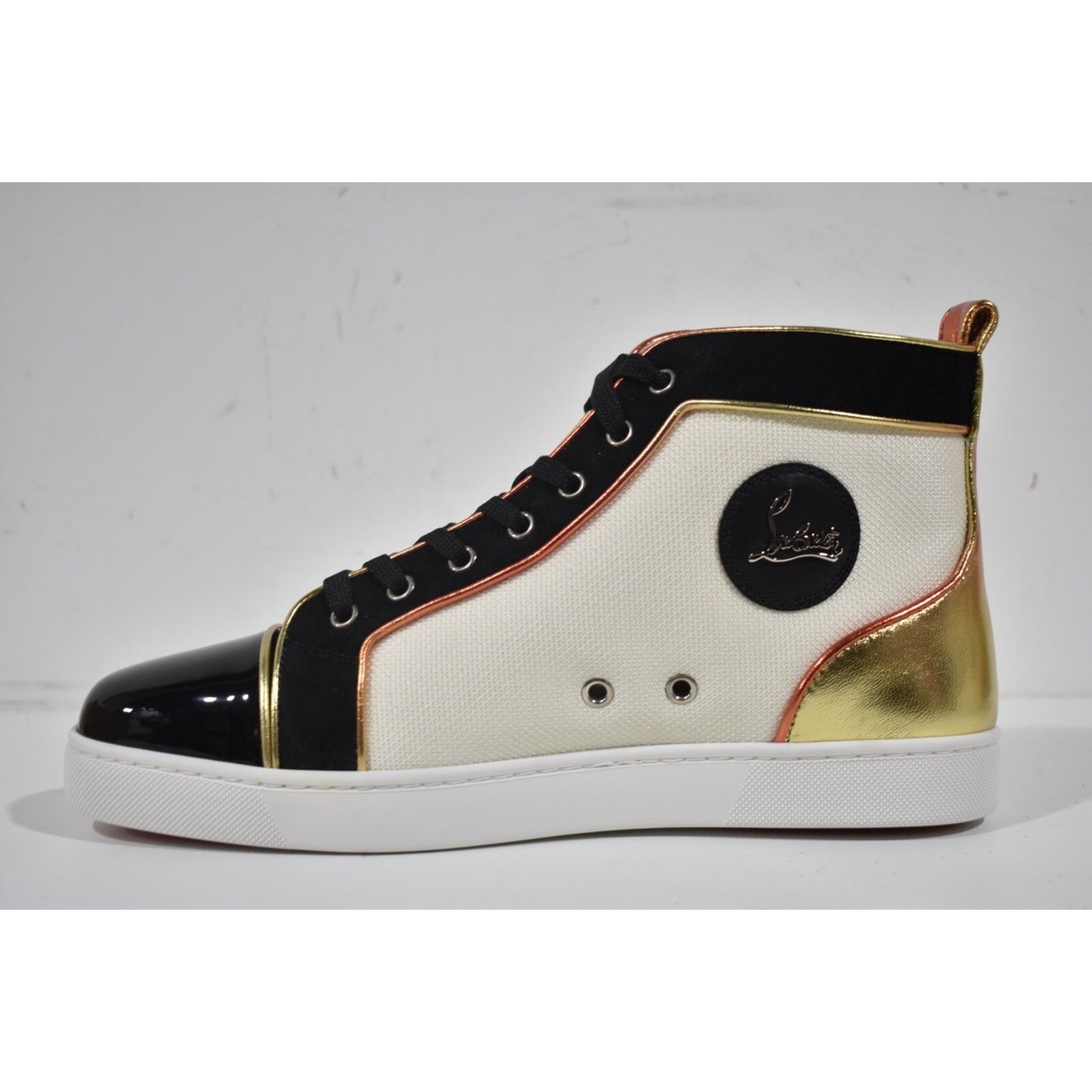 Christian Louboutin Christian Louboutin Mens Louis SB22 Flat Black White Size US 9.5 / EU 42-43 - 5 Thumbnail