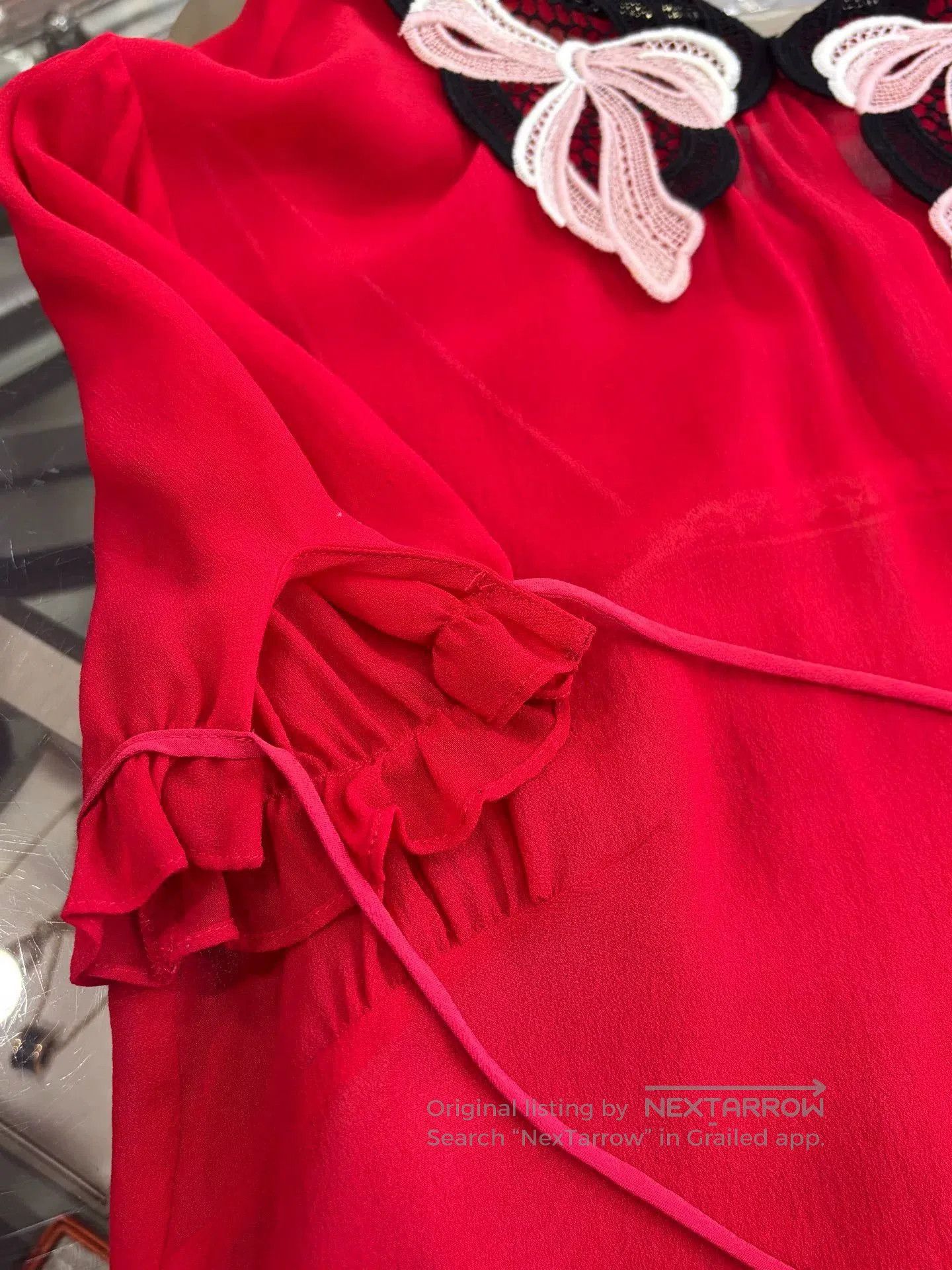 Miu Miu Miu Miu Red Silk Short. Size XS / US 0-2 / IT 36-38 - 7 Thumbnail