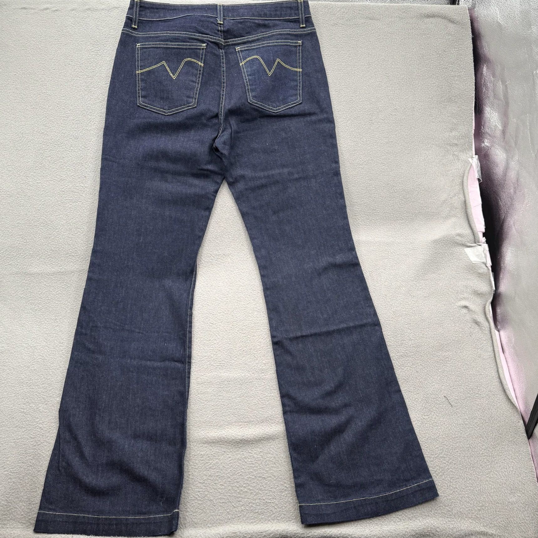 Vintage Schaefer Outfitter Jeans Womens 31 Dark Indigo Bootcut Denim Zip Pocket Spandex 31R 31L USA Womens Boots Size 24" / US 00 / IT 34 - 2 Thumbnail