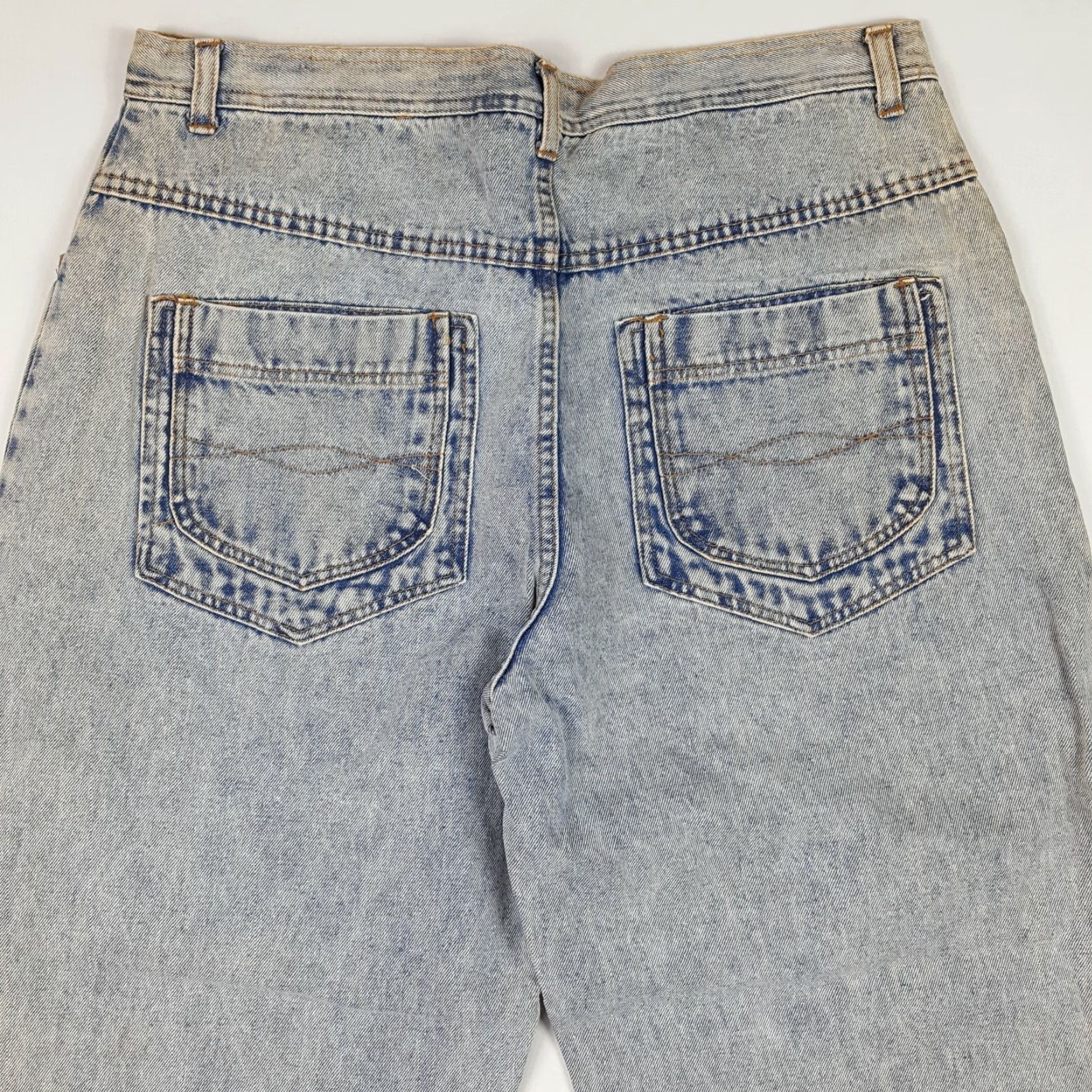 Vintage VINTAGE Indigo Jeans Acid Wash High Rise 34x31 Tapered Relaxed Denim Blue 80s 90s Women’s Pockets Rise: High Inseam: 31” Size 24" / US 00 / IT 34 - 7 Thumbnail