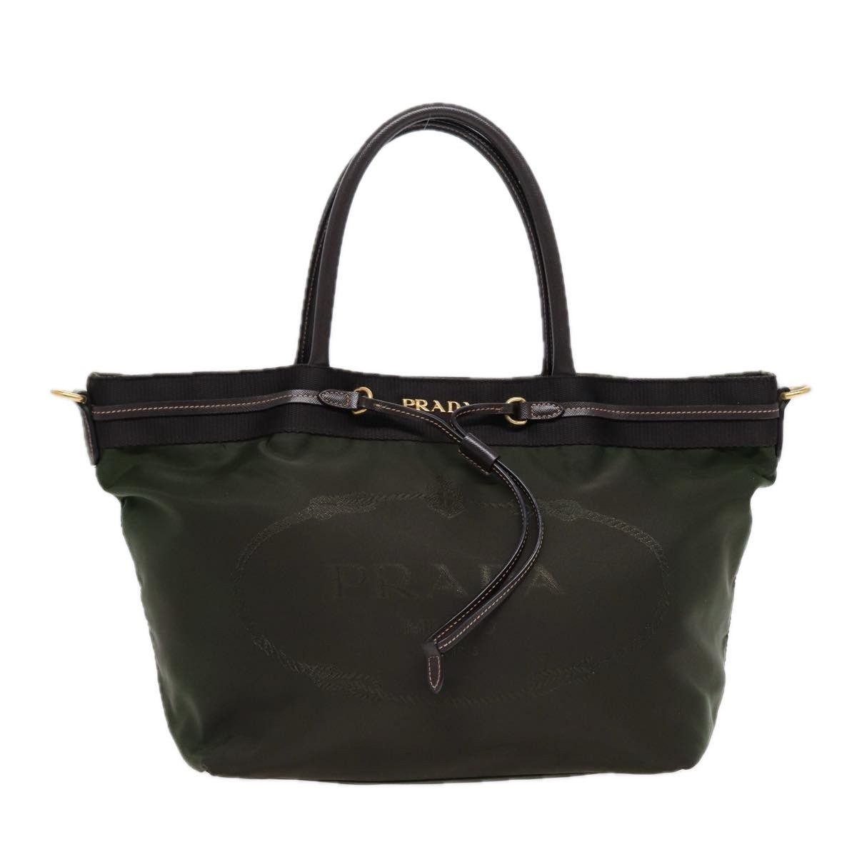 Tessuto Khaki Synthetic Handbag (Pre-Owned)