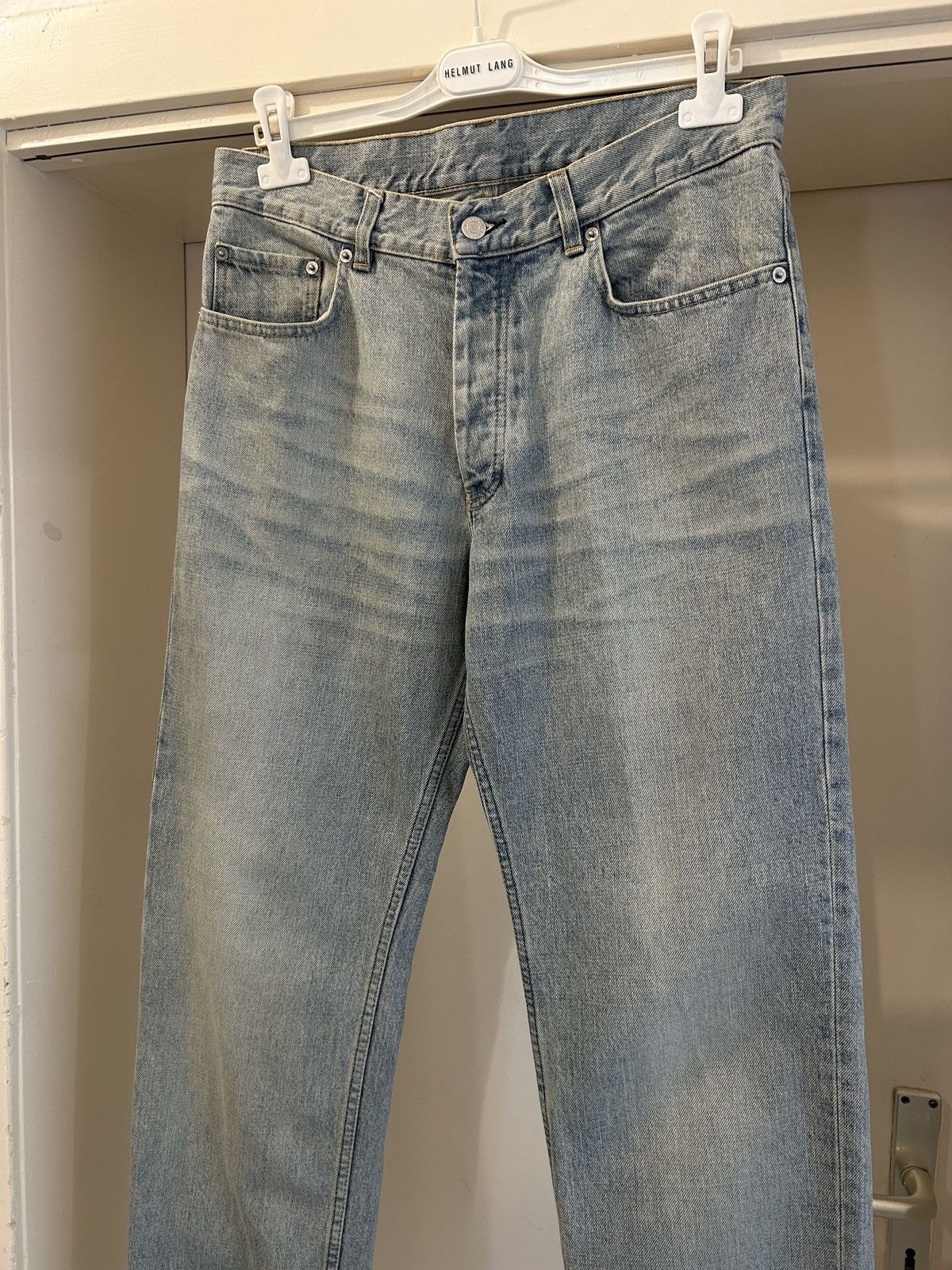 Helmut Lang 2000s classic cut light sanded denim jeans Size US 32 / EU 48 - 3 Thumbnail