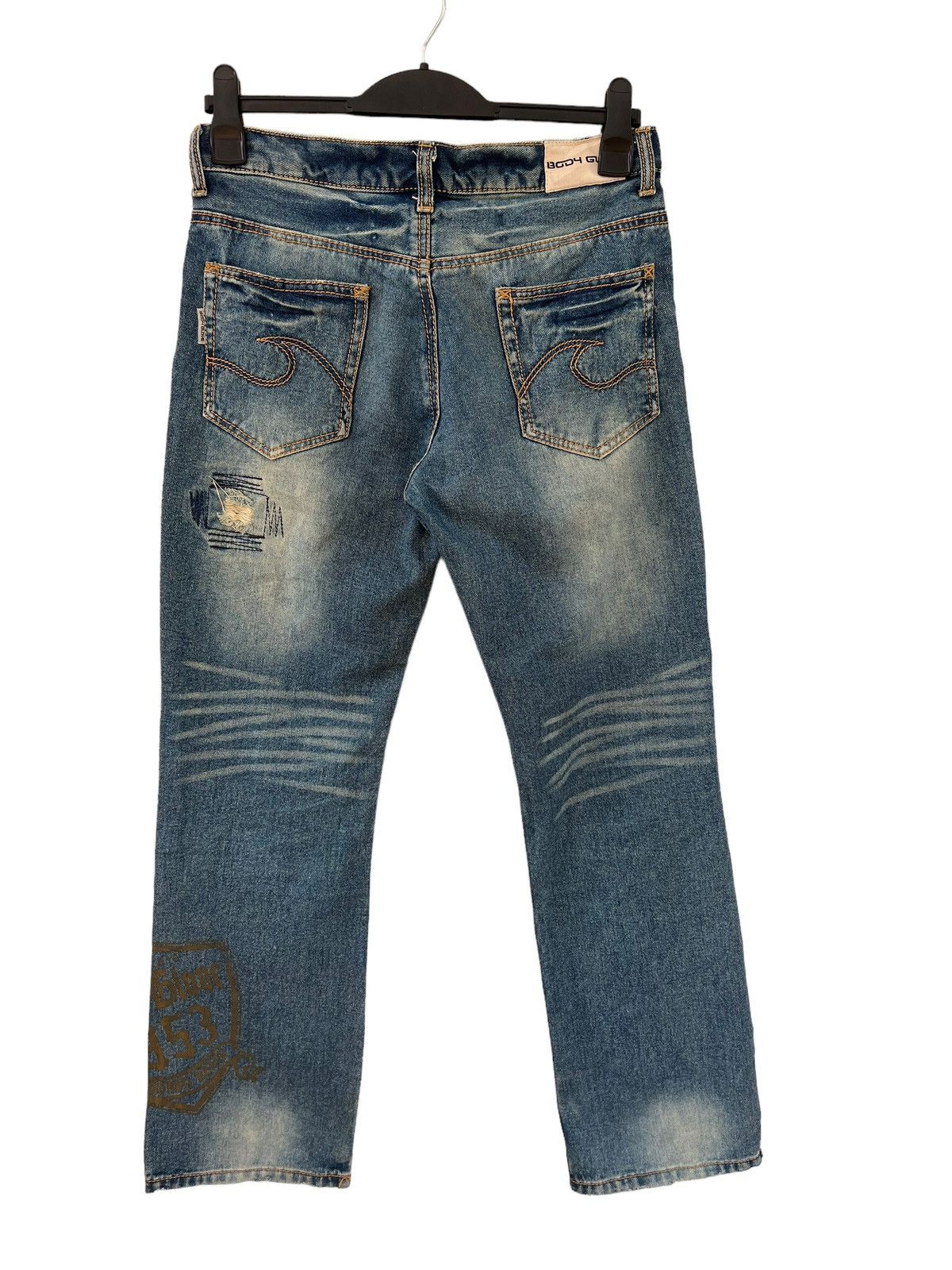 Body Glove Vintage Y2K Body Glove Distress Dirty Muddy Denim Jeans Size US 31 - 14 Thumbnail