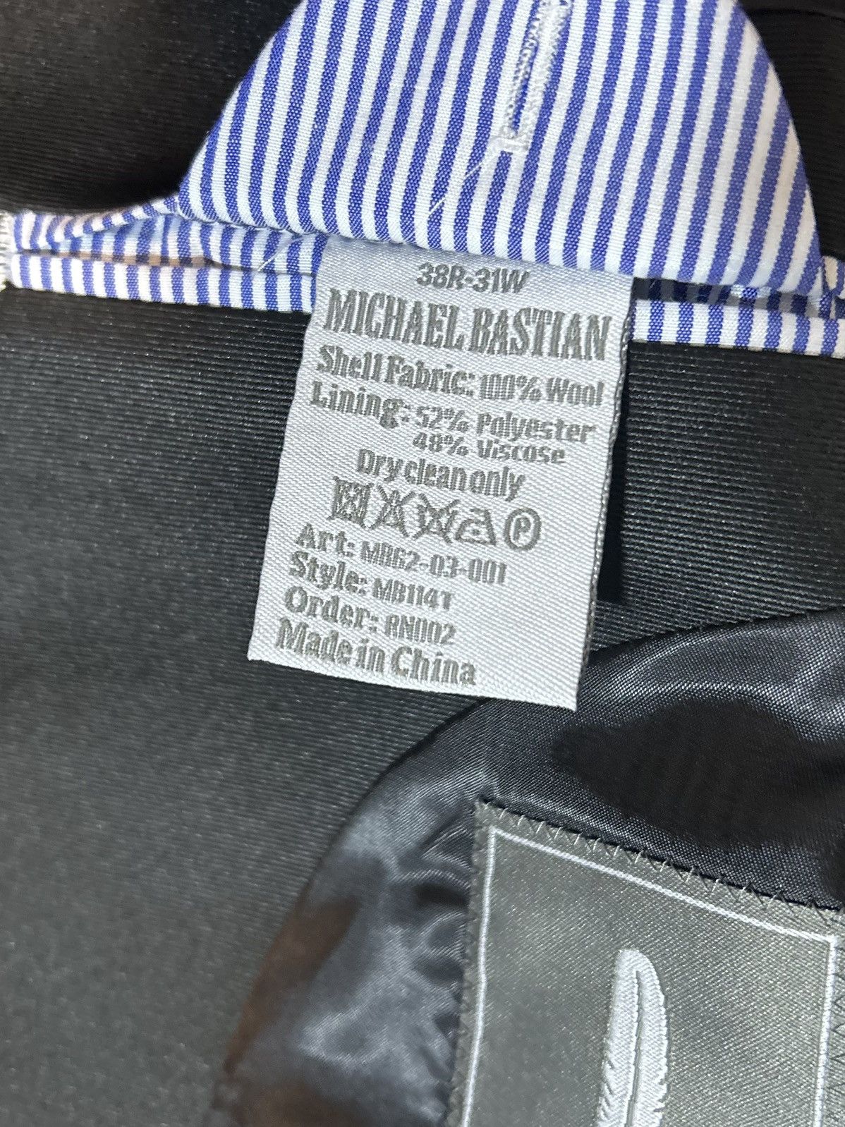 Michael Bastian Michael Bastian Black Wool Tuxedo Peak Lapel Dinner Jacket Size 38R - 7 Thumbnail