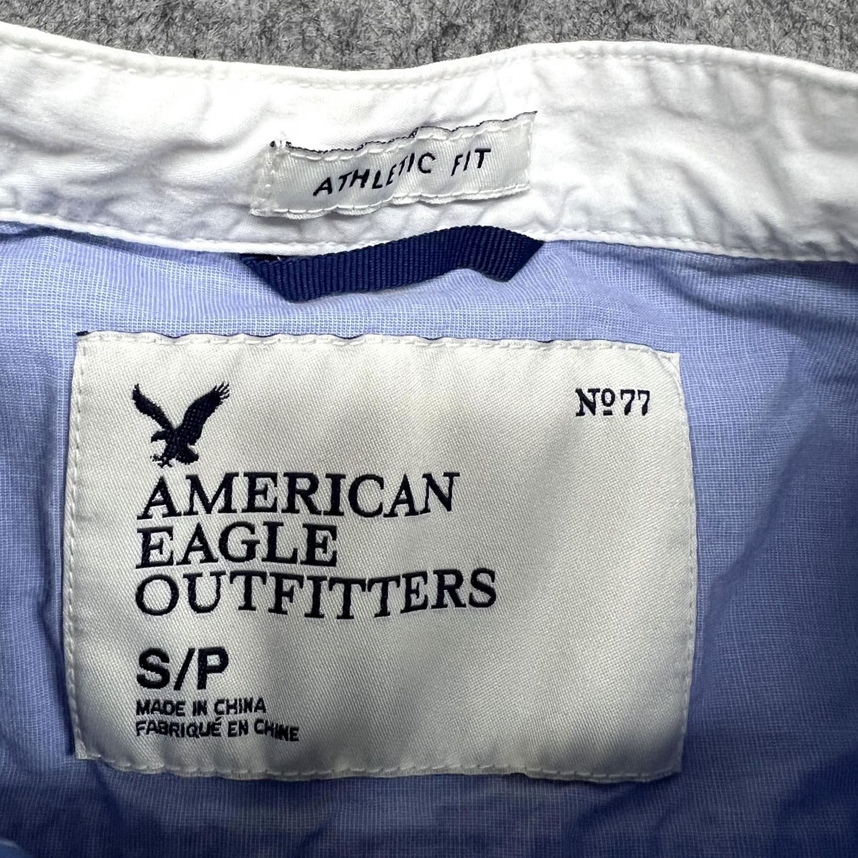American Eagle Outfitters American Eagle Shirt Mens S Blue Stripe Long Sleeve Button Up Band Collar Preppy Size US S / EU 44-46 / 1 - 3 Thumbnail