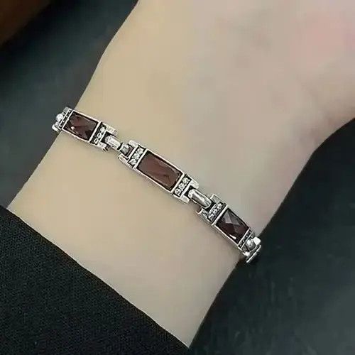 High Sport × Jewelry × Sterling Silver 15cm + 5cm Design Simple Chain Bracelet Size ONE SIZE - 1 Thumbnail