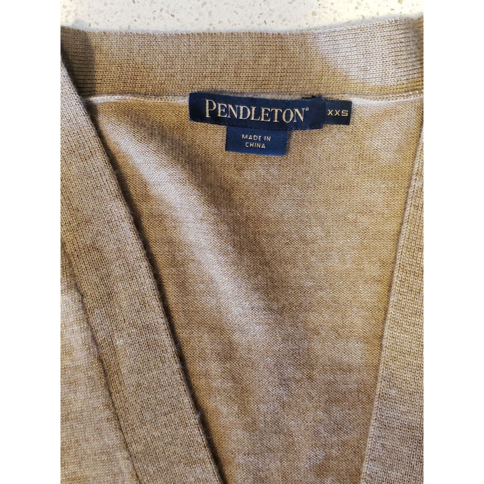 Pendleton Merino Sweater Womens XXS Beige Long Cardigan Dust