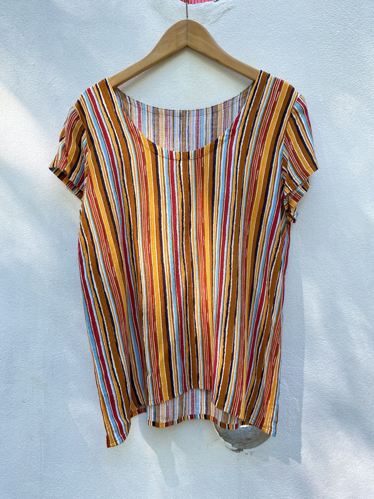 Yves Saint Laurent Yves Saint Laurent Multicolor Striped Summer Top Size ONE SIZE - 8 Thumbnail