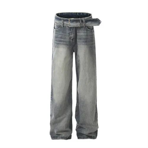 Japanese Brand × Jean Pants Men's retro loose straight washed jeans Size US 32 / EU 48 - 1 Thumbnail