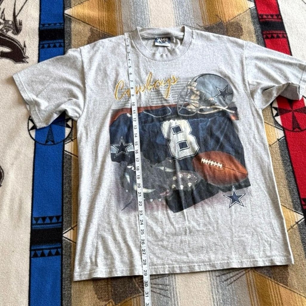 Lee VINTAGE Dallas Cowboys NFL Football T-Shirt Large Lee Sport 90s Mens Gray Size US L / EU 52-54 / 3 - 7 Thumbnail