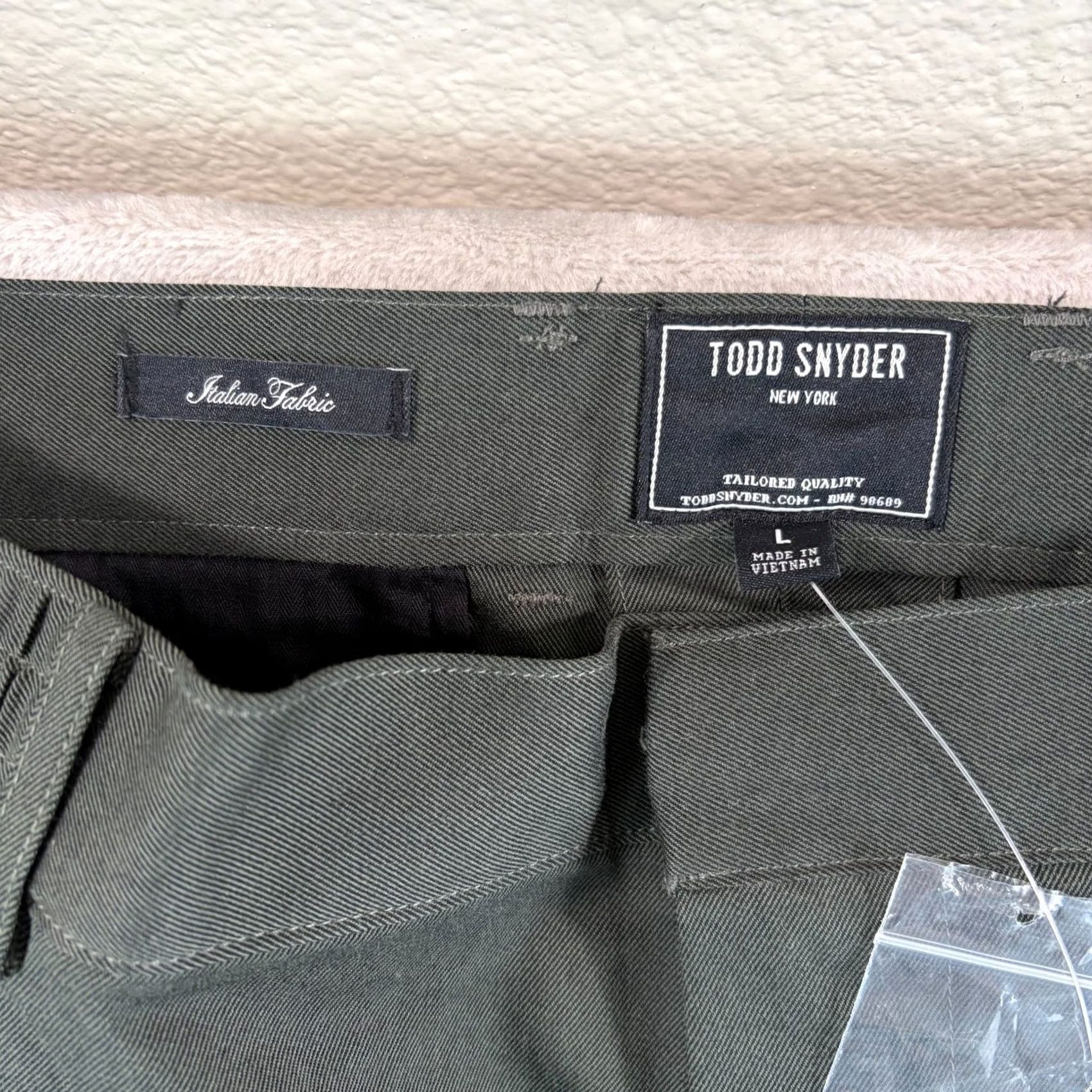 Todd Snyder Todd Snyder Italian Wool-Cotton Modern Trousers Olive Green Men Large L Wallop NWT Dress Pants Size US 33 - 2 Thumbnail
