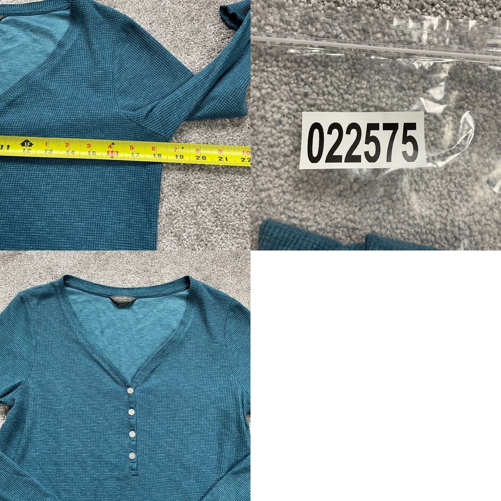 Eddie Bauer Eddie Bauer Sleepshirt Womens Medium Green Knit Button V-Neck Pajama Lounge Top Size M / US 6-8 / IT 42-44 - 8 Thumbnail