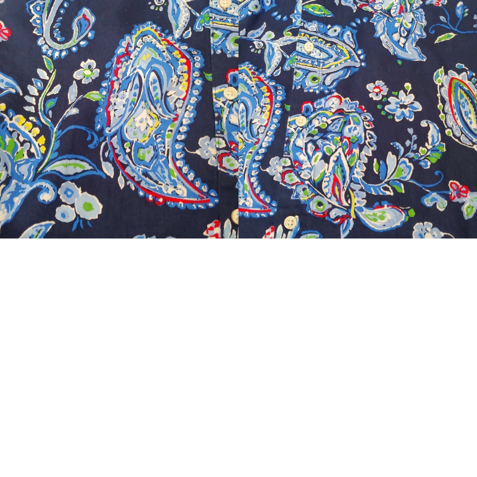 Ralph Lauren VINTAGE Lauren by Ralph Lauren Shirt Dress Womens Medium Navy Blue Paisley Button Collar Size M / US 6-8 / IT 42-44 - 8 Thumbnail