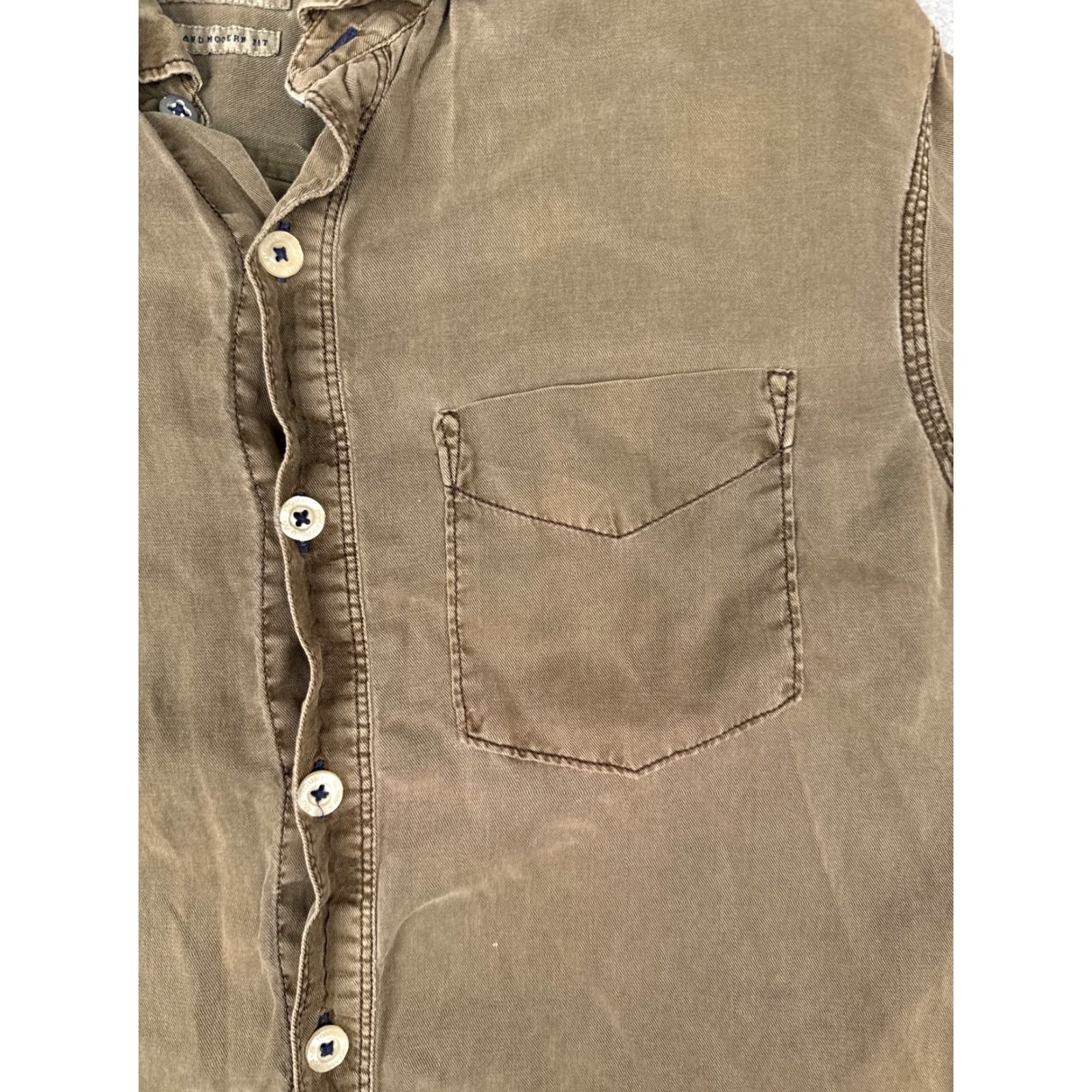 Tommy Bahama Tommy Bahama Shirt Men Small Green Long Sleeve Cotton Blend Button Up Size US S / EU 44-46 / 1 - 6 Thumbnail