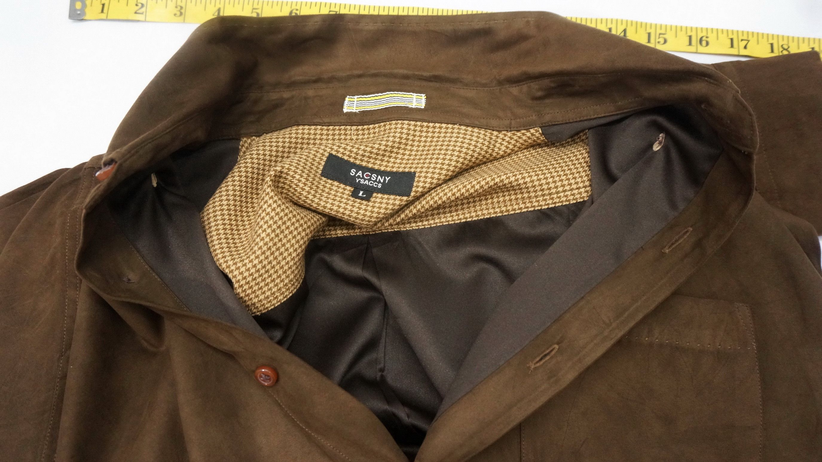 Japanese Brand Sacsny Y'SACCS Yohji Yamamoto Suede Feel Rayon Shirt Size US L / EU 52-54 / 3 - 11 Thumbnail