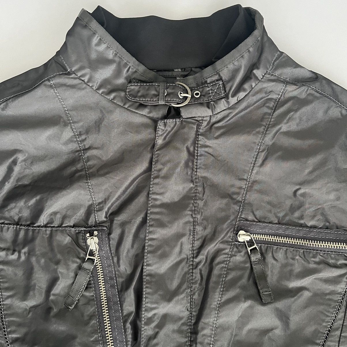 Marithe + Francois Girbaud Marithé + François Girbaud S/S08 Nylon Multi Zip Moto Jacket Size US M / EU 48-50 / 2 - 3 Thumbnail