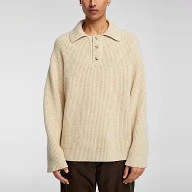 Nanushka Nanushka Ribbed Polo Sweater Size US L / EU 52-54 / 3 - 1 Thumbnail