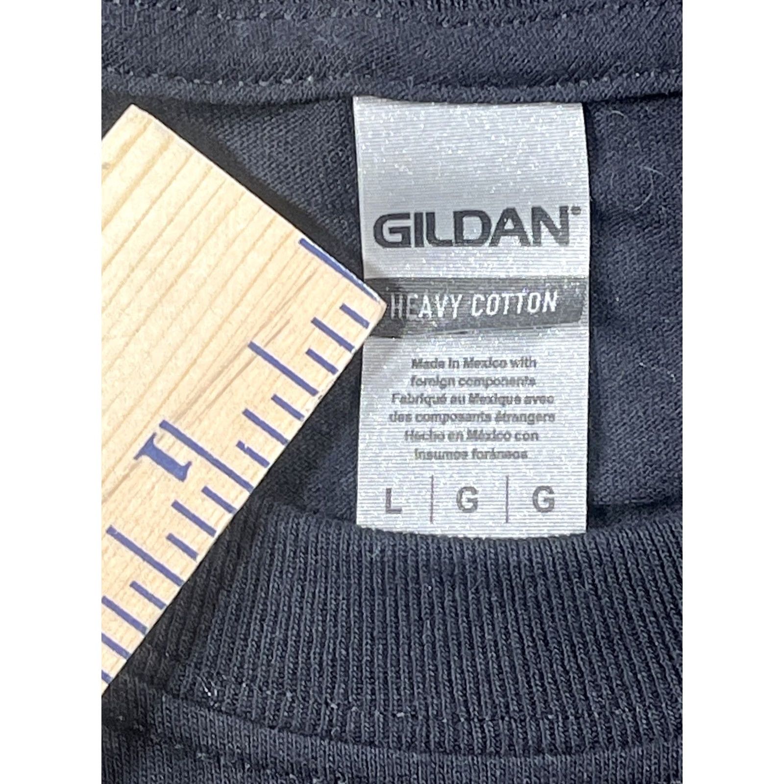 Gildan Gildan Heavy Cotton Black Shirt Mens Size L - Good Used Condition Size US L / EU 52-54 / 3 - 7 Thumbnail