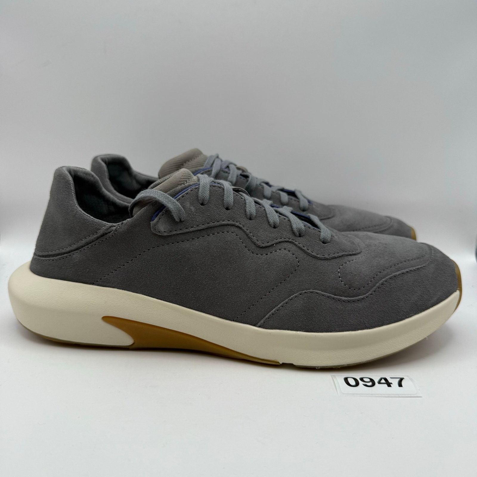 Olukai OLUKAI KOHEO MEN'S 9.5 GREY SUEDE LEATHER CONVERTIBLE SNEAKE Size US 9.5 / EU 42-43 - 3 Thumbnail